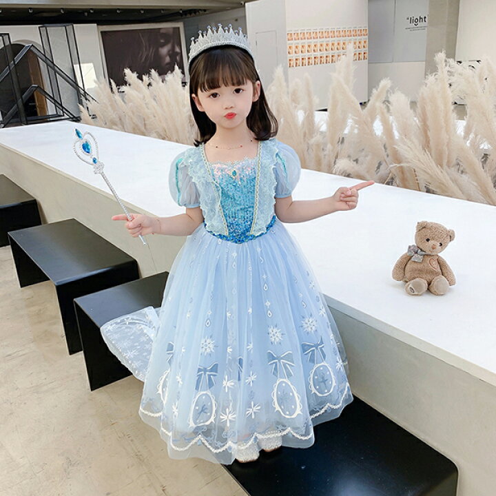 楽天市場 プリンセスドレス エルサ ドレス プリンセス 子供 仮装 ワンピース 子供用 マント付き キラキラ コスプレ衣装 なりきり コス 子供ドレス クリスマス 子供服 お姫様 かわいい 可愛い イベント ジュニア Bau楽天市場店