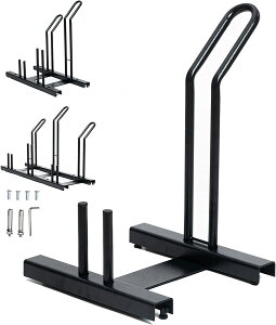 【1台用】 自転車スタンド 工事不要 横風に強い 頑丈で 傷つきにくい自転車ラック 駐車スタンド スペース調整ができる 組み立て簡単 日本法人