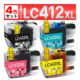 LC412XL LC412XL-4PK 互換インク 4個 brother MFC-J7300CDW MFC-J7100CDW