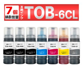 TOB-MB TOB-C TOB-M TOB-Y TOB-PB TOB-GY トビバコ EW-M873T EW-M973A3T 対応 互換インクボトル 7個 EPSON エプソン