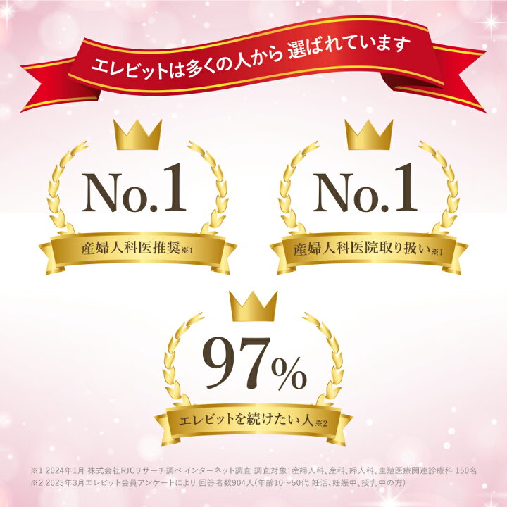 楽天市場】葉酸サプリ エレビット 90日分 妊婦 妊活 鉄分 サプリメント 