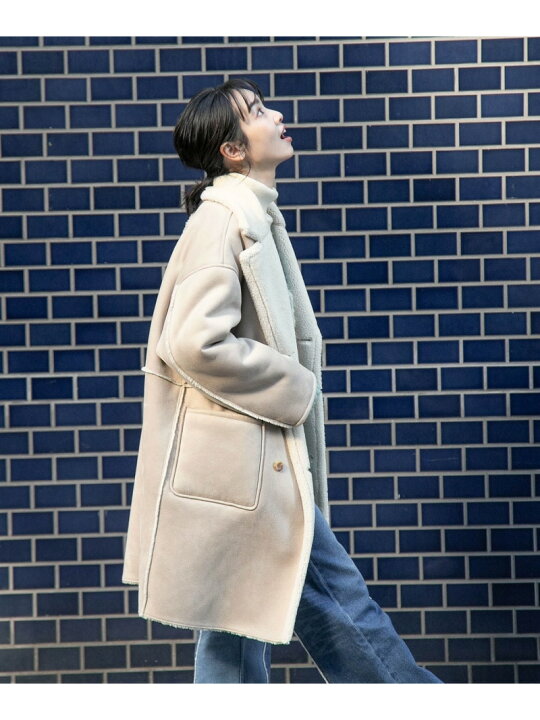 楽天市場】【SALE／54%OFF】(W)2WAYフェイクムートン BAYFLOW 