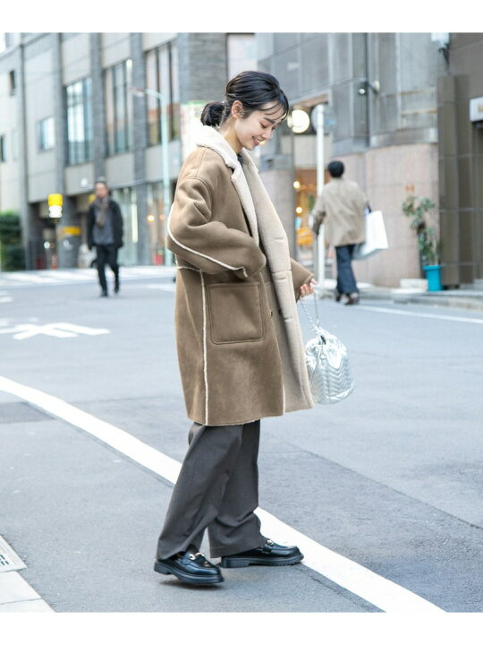 楽天市場】【SALE／54%OFF】(W)2WAYフェイクムートン BAYFLOW 