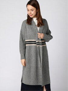 [Rakuten Fashion](W)PENDLETONロングCD BAYFLOW ベイフロー ニット カーディガン グレー ベージュ【送料無料】