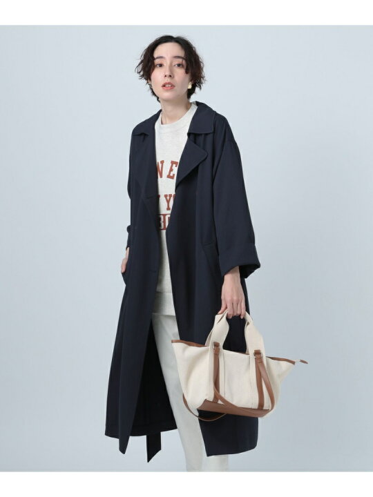 楽天市場 Sale 44 Off W トレンチコート Bayflow ベイフロー コート ジャケット トレンチコート ネイビー ピンク ベージュ Rba E 送料無料 Rakuten Fashion Bayflow