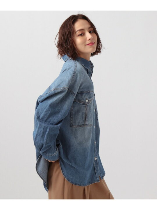 楽天市場】[アウター感覚で羽織れる]ヴィンテージデニムシャツ BAYFLOW 