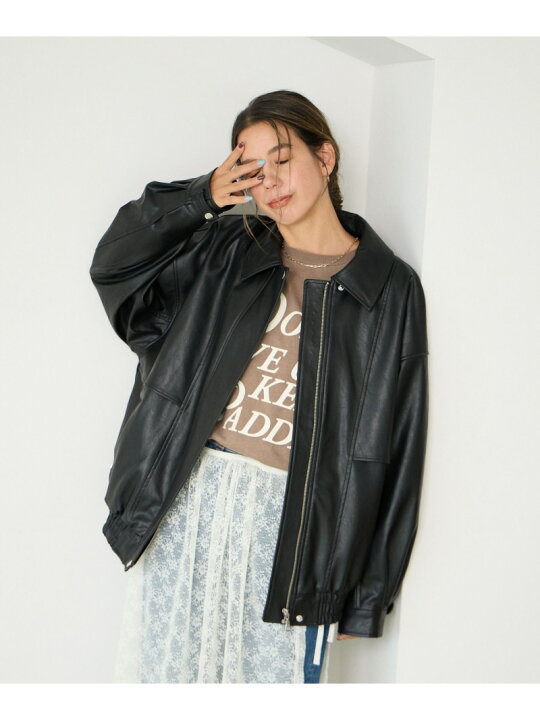 楽天市場】【SALE／36%OFF】[ビッグシルエット]フェイクレザー 