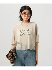 【SALE／34%OFF】[選べるアソートロゴ]シアーニットショートプルオーバー BAYFLOW ベイフロー トップス ニット ホワイト グレー【RBA_E】[Rakuten Fashion]
