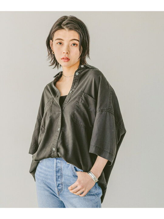 七分袖 タックデザインブラウス【公式通販】 BAYFLOW タックデザイン 