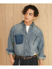 リペアデニムシャツ BAYFLOW ベイフロー トップス シャツ・ブラウス ブルー【送料無料】[Rakuten Fashion]