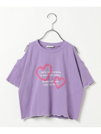 [一枚でトレンド感☆]チュール刺繍Tシャツ(KIDS) BAYFLOW ベイフロー トップス カットソー・Tシャツ ホワイト パープル ブラック[Rakuten Fashion]