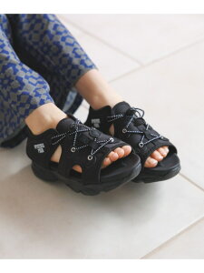 [�y�ʁE���ߊȒP��]�h���X�g�T���_��[17cm-23cm](KIDS) BAYFLOW �x�C�t���[ �V���[�Y�E�C �T���_�� �u���b�N �z���C�g[Rakuten Fashion]