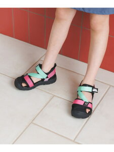 ���N�͐V�F���o��![�y�ʁE����ɂ���]�K�[�h�e�[�v�T���_��[17cm-23cm](KIDS) BAYFLOW �x�C�t���[ �V���[�Y�E�C �T���_�� �u���b�N �O���[�� �p�[�v�� �u���[�y���������z[Rakuten Fashion]