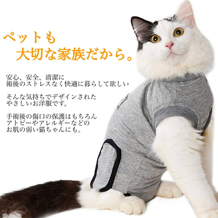 楽天市場 猫 術後服 術後の傷舐め防止 エリザベスカラーの代用 傷口の保護 トイレ可能 術後ウェア アトピー アレルギー 皮膚の保護 Bayt 楽天市場 猫 術後服 術後の傷舐め防止 エリザベスカラーの代用 傷口の保護 トイレ可能 術後ウェア アトピー アレルギー 皮膚の保護 Bayt