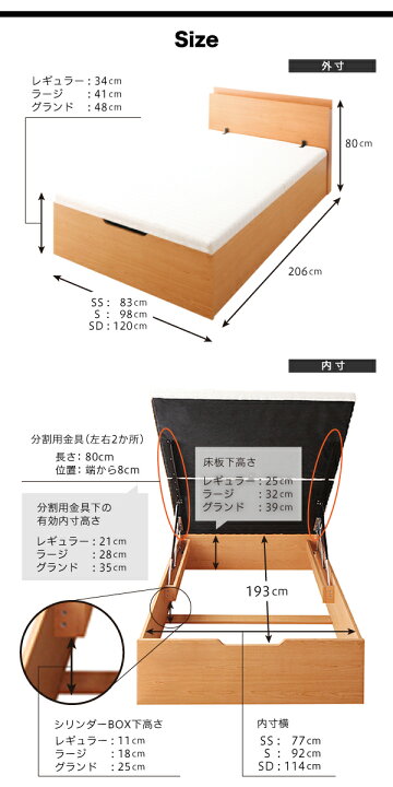 楽天市場】セミダブルベッド セミダブルベット 棚付き コンセント付き 