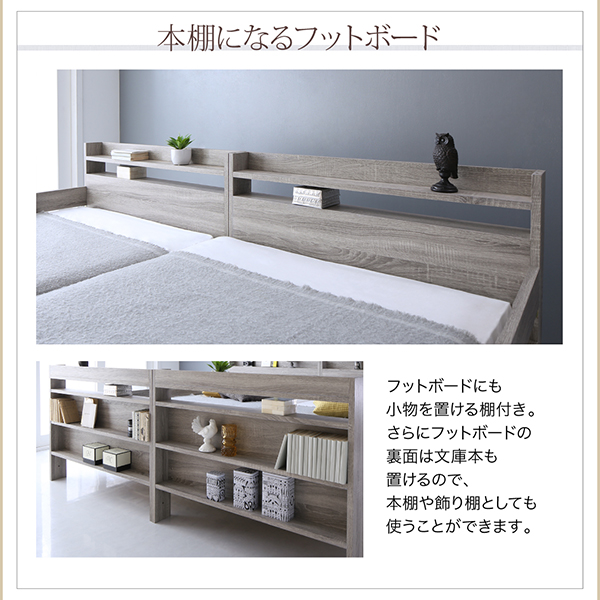 楽天市場】ずっと使える 2段ベッドにもなる ワイドキングサイズ ベッド