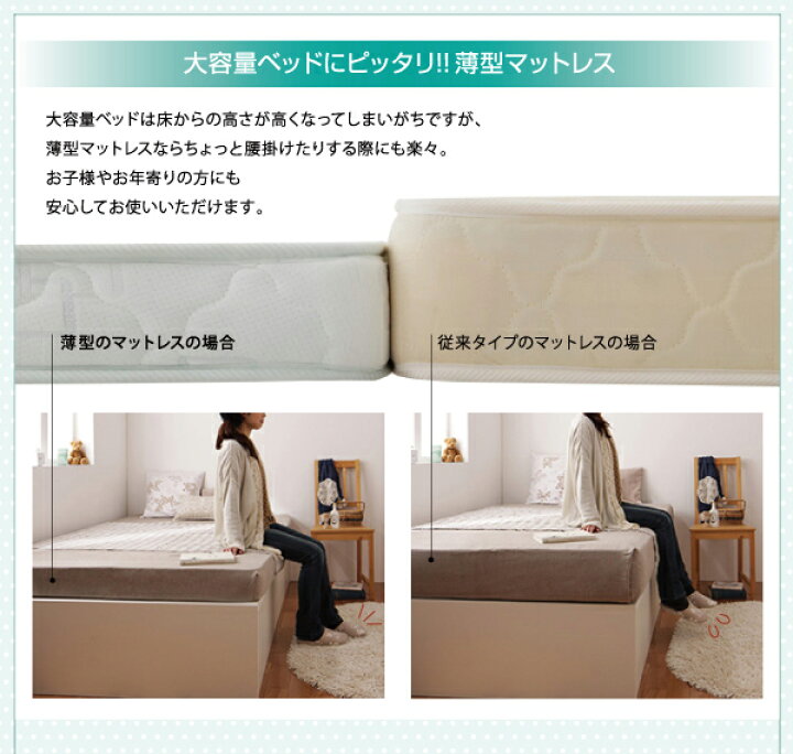 楽天市場】衣装ケースも入る大容量収納ベッド Friello フリエーロ 