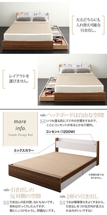 楽天市場】【送料無料】 シングルベッド マットレス付き 棚付き 