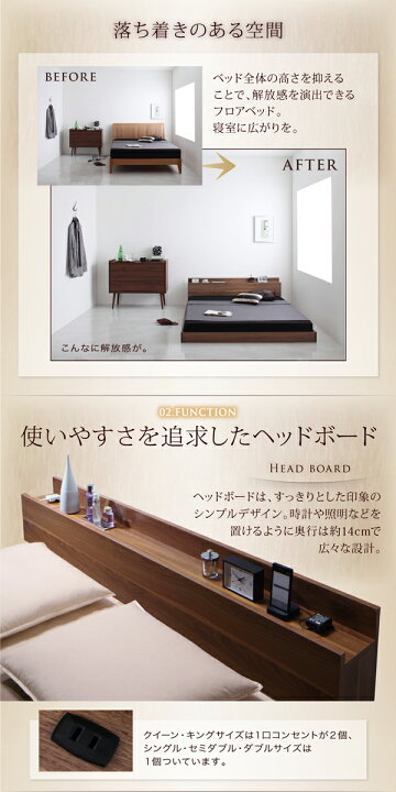 楽天市場】【組立設置サービス】セミダブルベッド マットレス付き 棚 