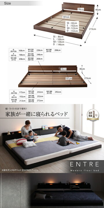 楽天市場】【送料無料】家族ベッド ファミリーベッド マットレス付き 
