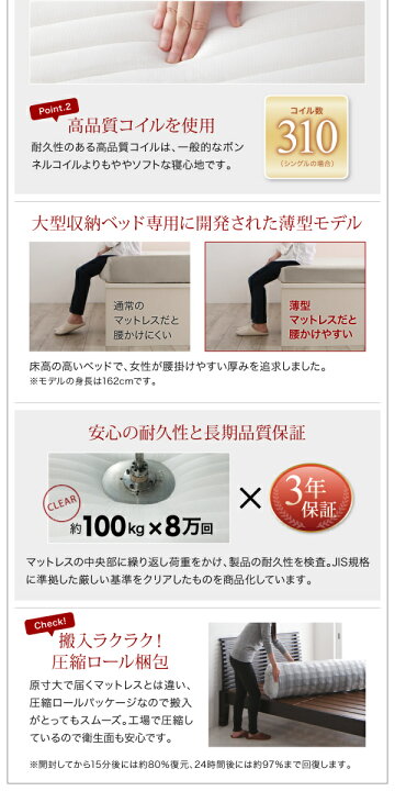 楽天市場】組立設置付 国産 跳ね上げ式ベッド 収納ベッド Renati-DB 
