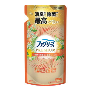 P&G ファブリーズ PREMIUM 消臭+除菌 シトラス&ガーデン つめかえ(320ml)【正規品】