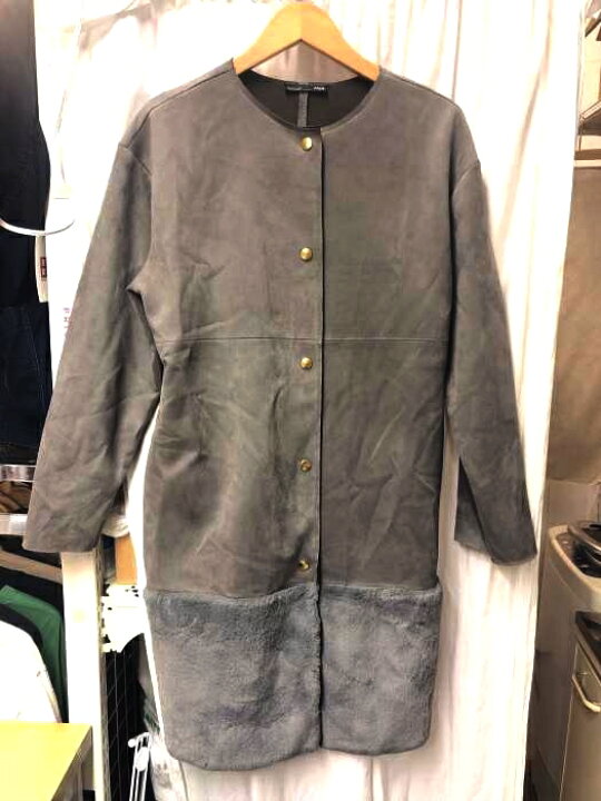 楽天市場 Zara ザラ ノーカラー フェイクムートンコート レディース アウター コート レディース Import Simport S 中古 ブランド古着バズストア Bazzstore ブランド古着バズストア