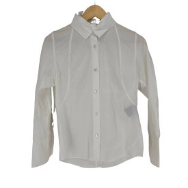 【中古】サポートサーフェス SUPPORT SURFACE コットンシャツ ブラウス 長袖 0 白 ホワイト レディース JPN：0