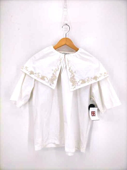 楽天市場】【中古】クラネ CLANE BIG COLLAR EMBROIDERY TOPS 