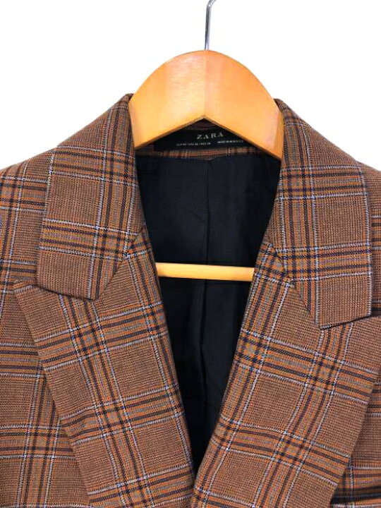 楽天市場 Zara ザラ テーラードジャケット メンズ 茶系 オレンジ系 Eur 46 日本サイズ S M 相当 チェック テーラードジャケット ダブル 中古 ブランド古着バズストアbazzstore 1211 Bazzstore ブランド古着バズストア