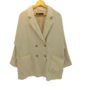 【中古】ザラ ZARA RUSTIC COAT ダブルテーラードジャケット レディース JPN：M