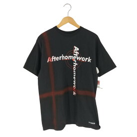 【中古】アフターホームワーク AFTERHOMEWORK Black logo Tag T-shirt ブラックロゴタグTシャツ メンズ import：M