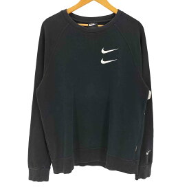 【中古】ナイキ NIKE SWOOSH CREW 刺繍 スウェット メンズ import：M