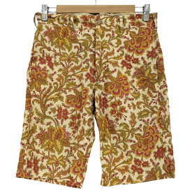 【中古】エンジニアードガーメンツ Engineered Garments 旧タグ USA製 総柄 TALONジップ シンチバック ハーフパンツ メンズ US：30-31