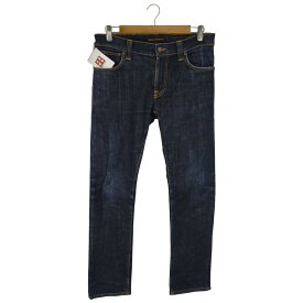 【中古】ヌーディージーンズ Nudie Jeans ジッパーフライ スキニーデニムパンツ インディゴ メンズ W33 L32