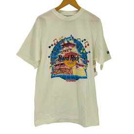 【中古】ハードロックカフェ Hard Rock Cafe 両面 プリント ロゴ S/S クルーネック Tシャツ OSAKA メンズ JPN：L