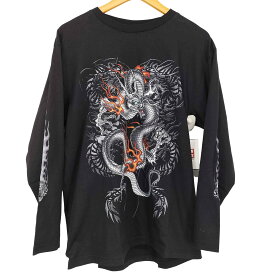 【中古】ユーズドフルギ USED古着 IMPORT GEAR 両面 プリント ロング Tシャツ メンズ import：L