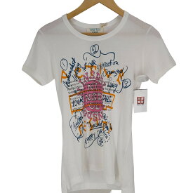 【中古】ヴィヴィアンウエストウッド ワールズエンド Vivienne Westwood worlds end イラストデザインTシャツ レディース JPN：XS