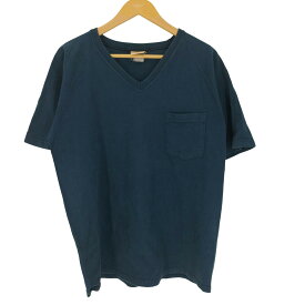 【中古】グッドウェア good wear USA製 Vネック ポケット S/S Tシャツ メンズ import：L