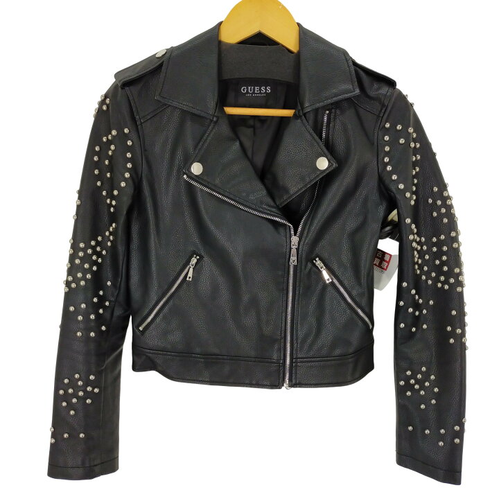 楽天市場】【中古】ゲス GUESS ボールスタッズ レザージャケット 