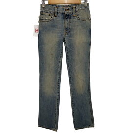 【中古】ヌーディージーンズ Nudie Jeans SLIM JIM クラッシュ加工ジップフライデニムパンツ メンズ W29 L32