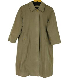 【中古】バーバリーズ BURBERRYS 玉虫 裏地ノバチェック ステンカラーコート レディース 表記無