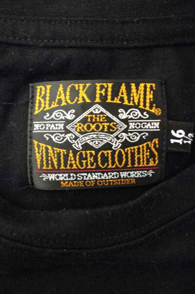 楽天市場 ブラックフレイム Black Flame クルーネックtシャツ サイズ16 1 2 メンズ 中古 ブランド古着バズストア 180118 Bazzstore ブランド古着バズストア