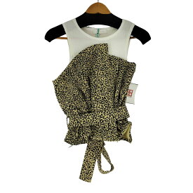 【中古】セシルマクビー CECIL McBEE レオバードドッキングノースリーブトップス レディース JPN：M