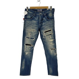 【中古】ボブソン BOBSON 別注distressed jeans(スリムストレート型) メンズ JPN：M