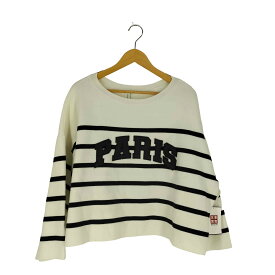 【中古】ラウンジドレス Loungedress ボーダー ロゴ ニット レディース FREE