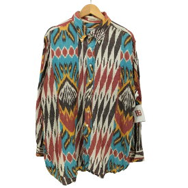 【中古】エンジニアードガーメンツ Engineered Garments 19 CENTURY BD SHIRT IKAT-MULTI COLOR 総柄 L/S ボタンダウン シャツ メンズ JPN：L