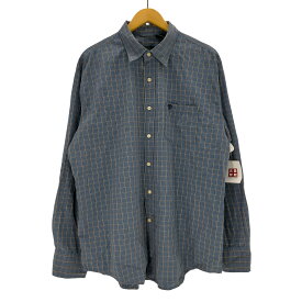 【中古】ティンバーランド Timberland 00s チェック柄レギュラーカラーシャツ メンズ JPN：L