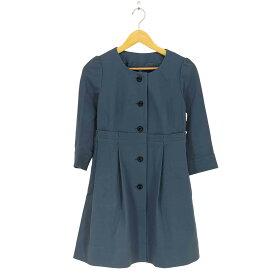 【中古】バーバリーブルーレーベル BURBERRY BLUE LABEL ノーカラーコート レディース 38