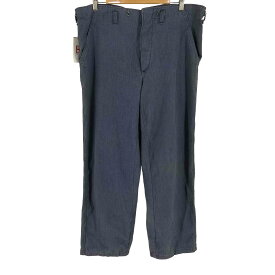 【中古】ユーズドフルギ USED古着 フレンチネイビー シンチバック ラミーリネン ボタンフライ パンツ メンズ 164 96